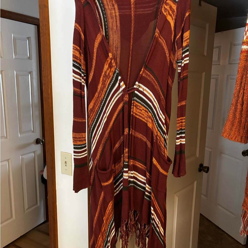 Elan Multicolor Striped Cardigan